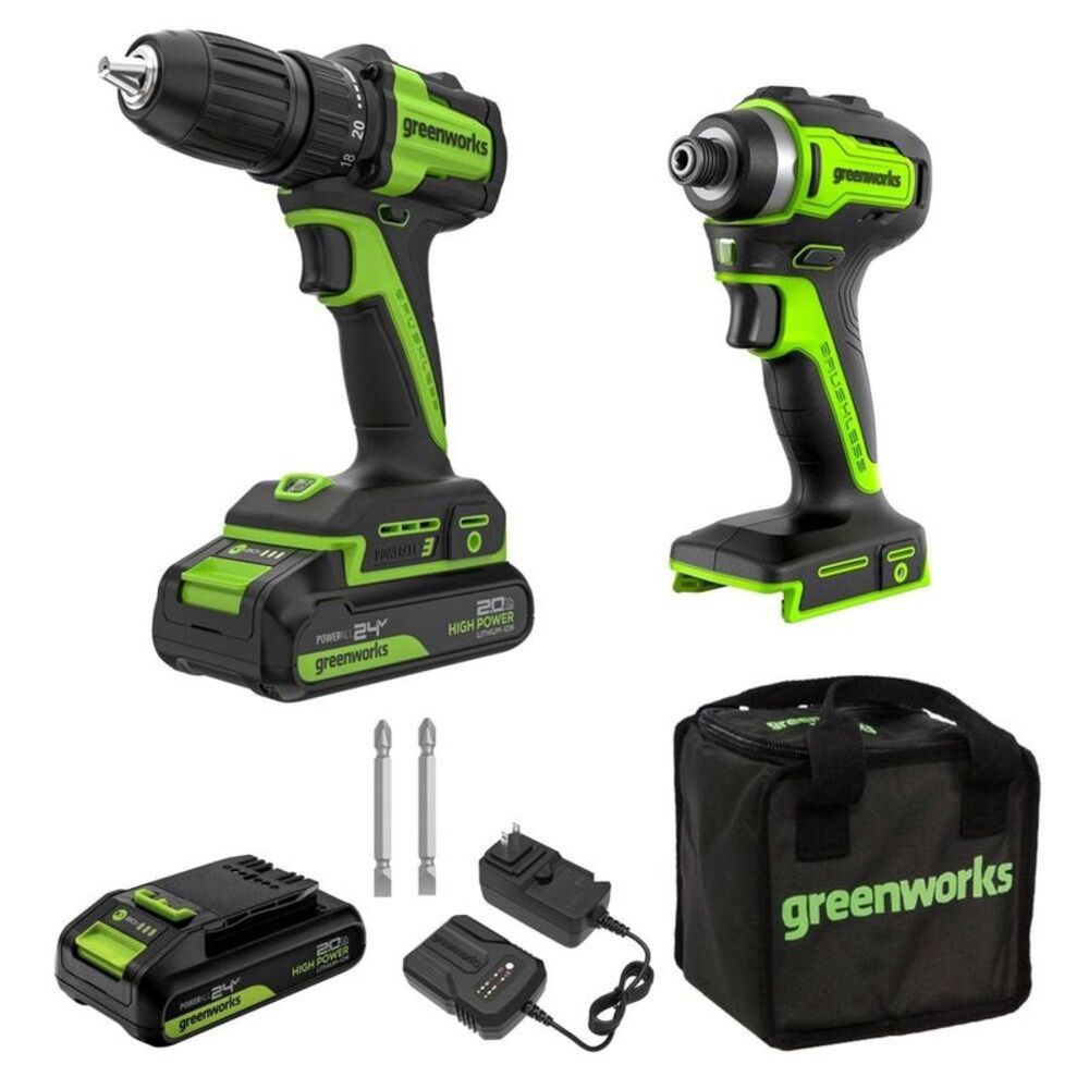 POWERALL 24V Cordless Brushless Drill/Impact Driver